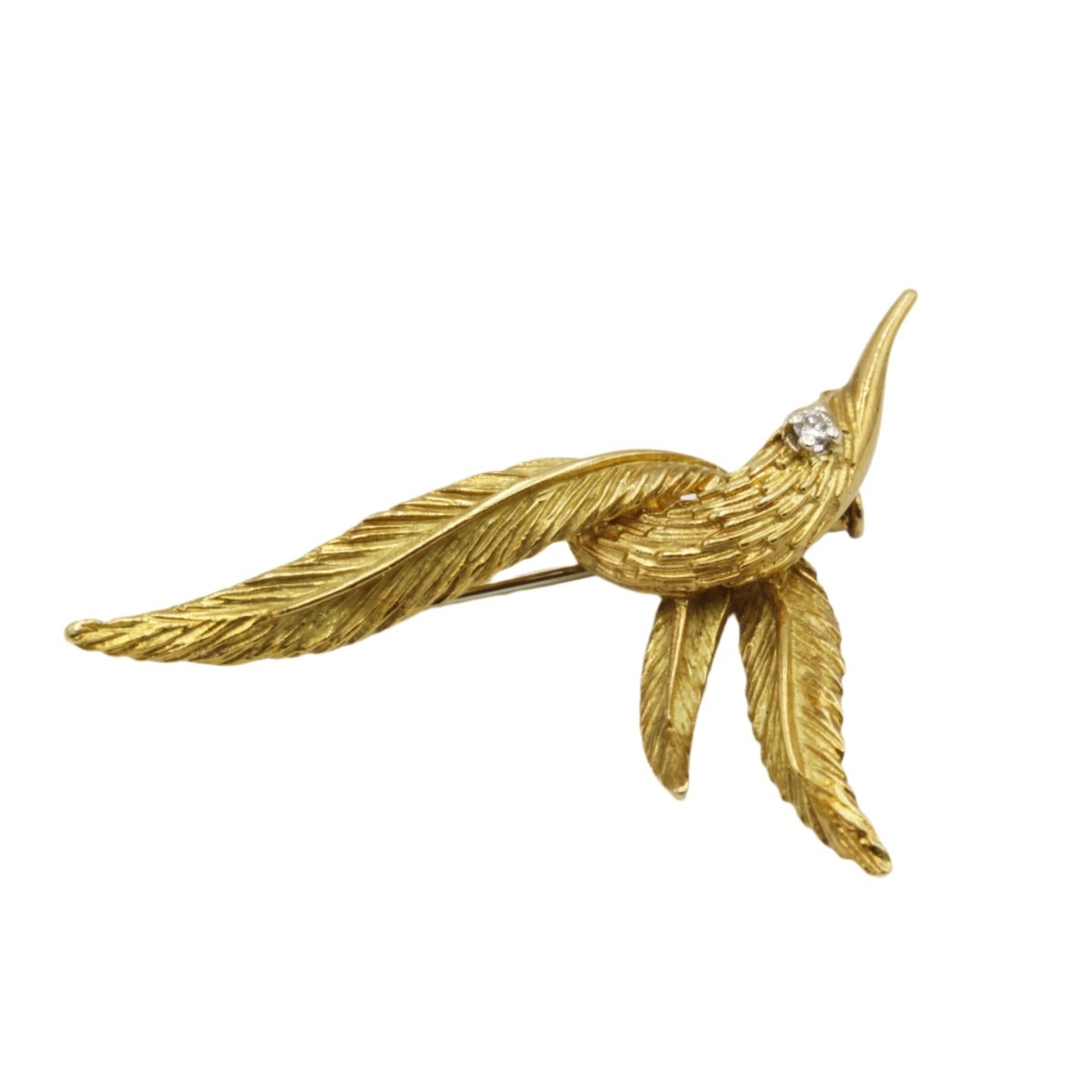 Broche Oiseau en or jaune et diamant - Castafiore