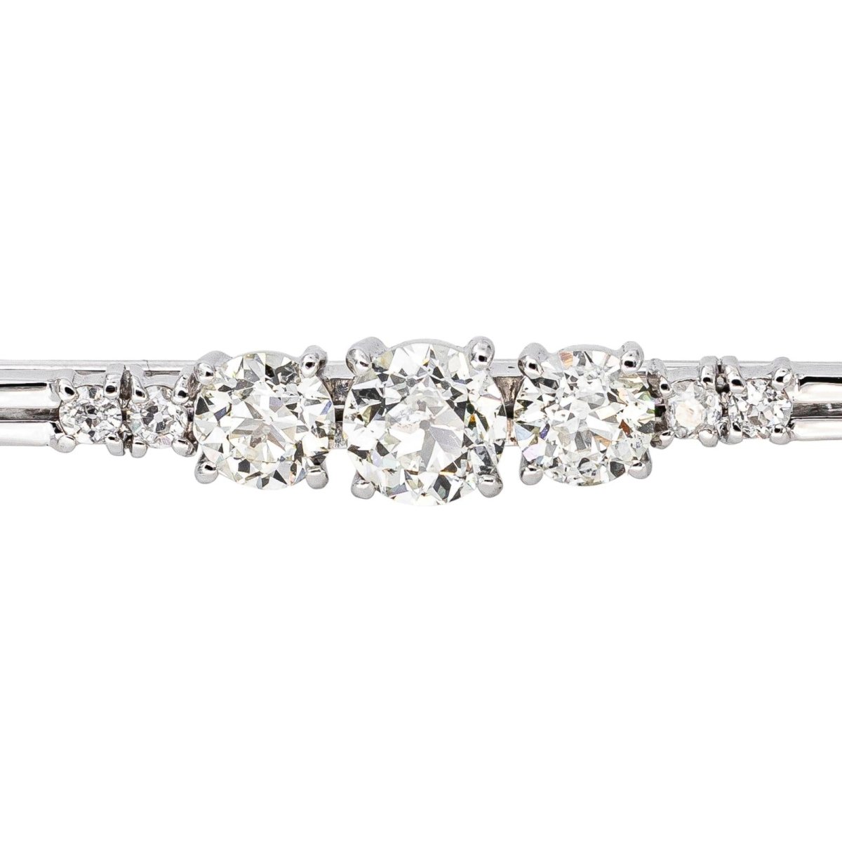 Broche Or blanc Diamant - Castafiore
