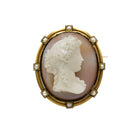 Broche - Or, Camée Sardonyx & Perles - Castafiore