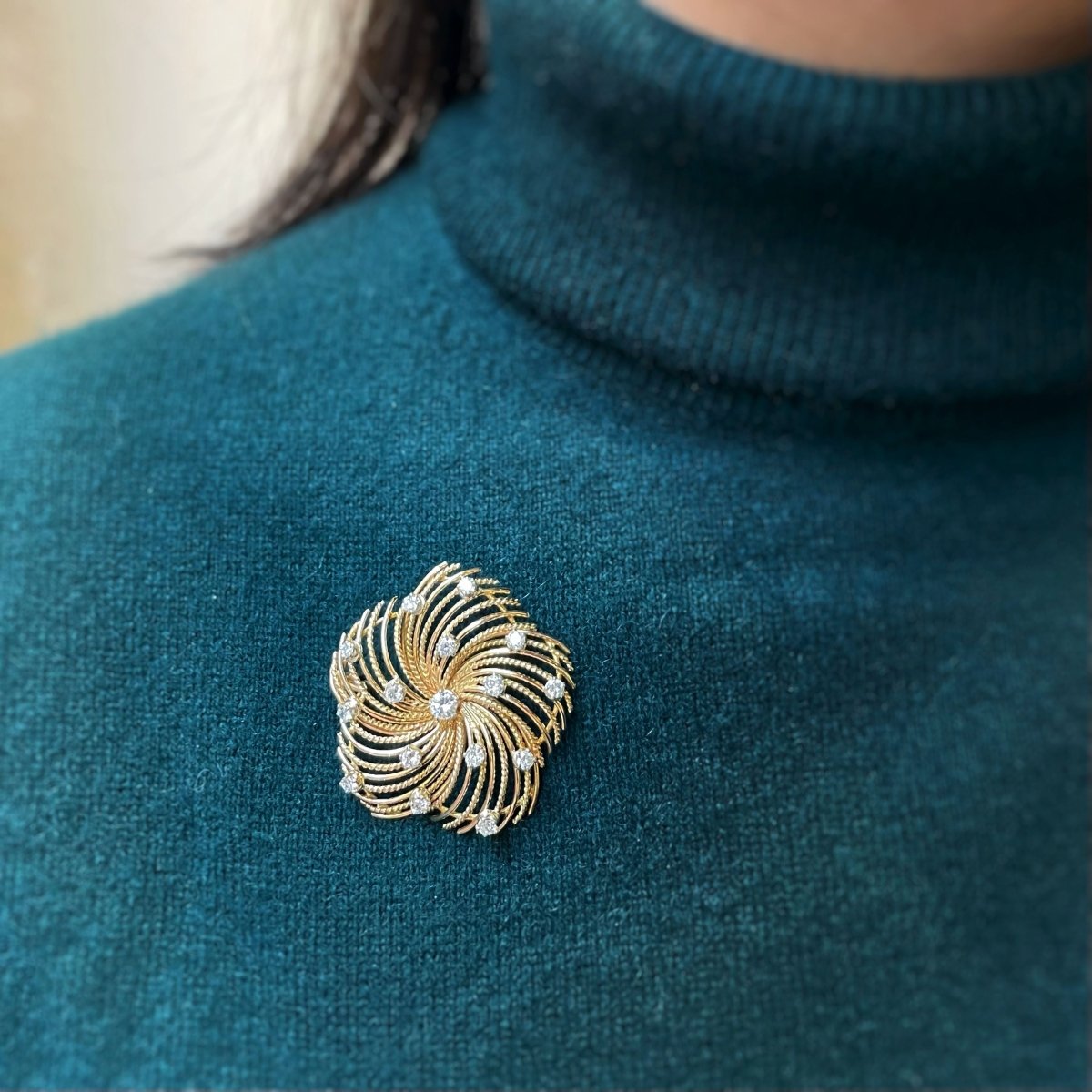 Broche - Or & Diamants