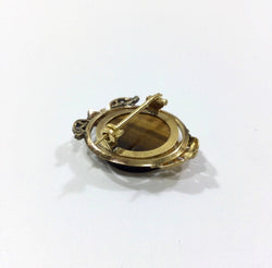 Broche Or Et Oeil De Tigre - Castafiore