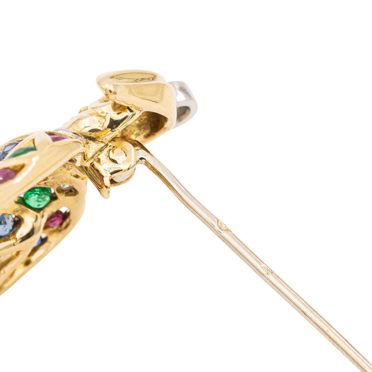 Broche Or jaune Emeraude - Castafiore