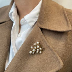Broche - Or & Perles - Castafiore