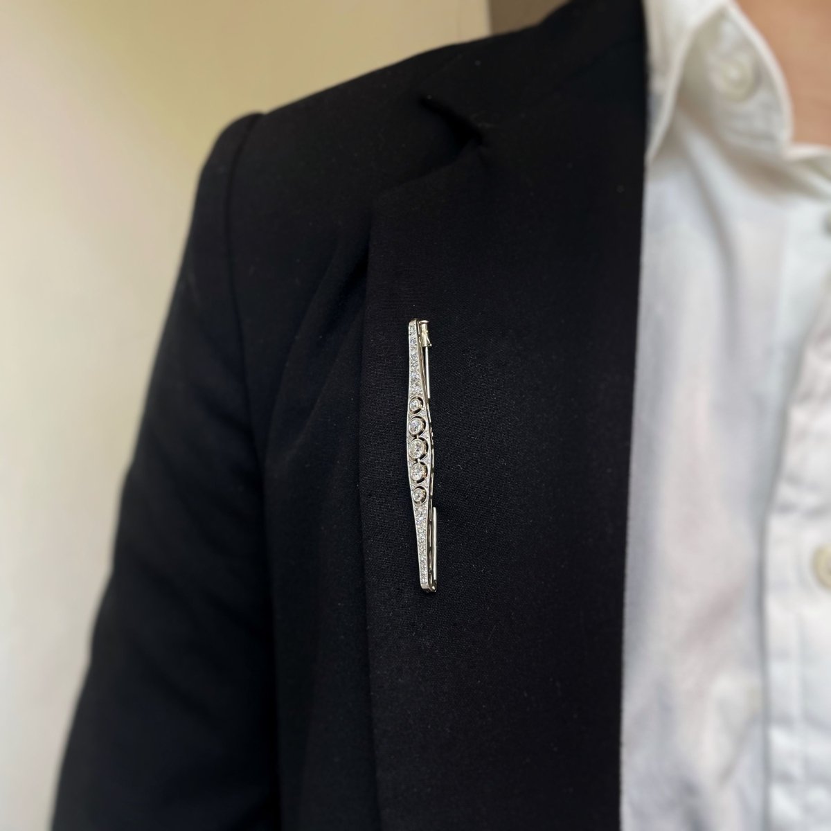 Broche - Or, Platine & Diamants