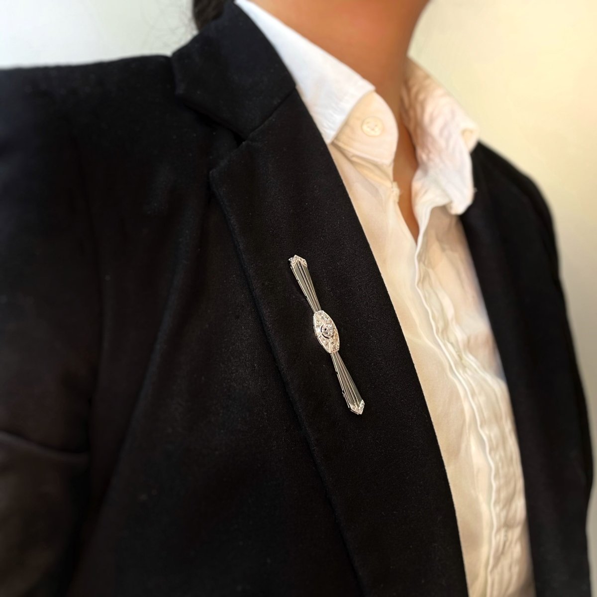 Broche - Or, Platine et Diamants