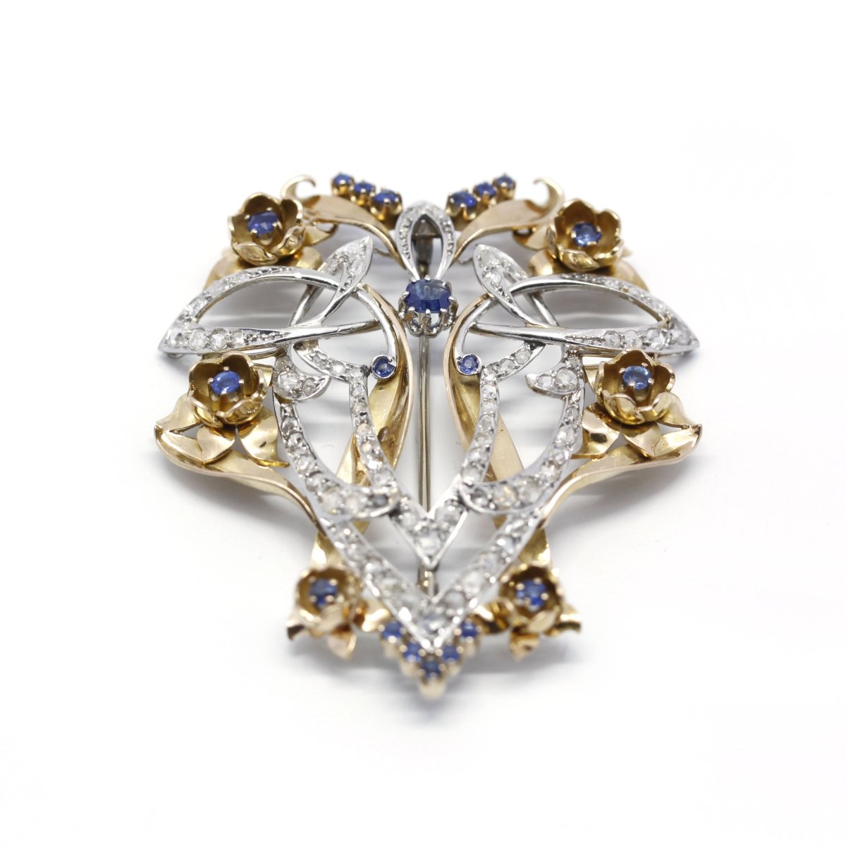 Broche - Or, Saphirs et Diamants - Castafiore