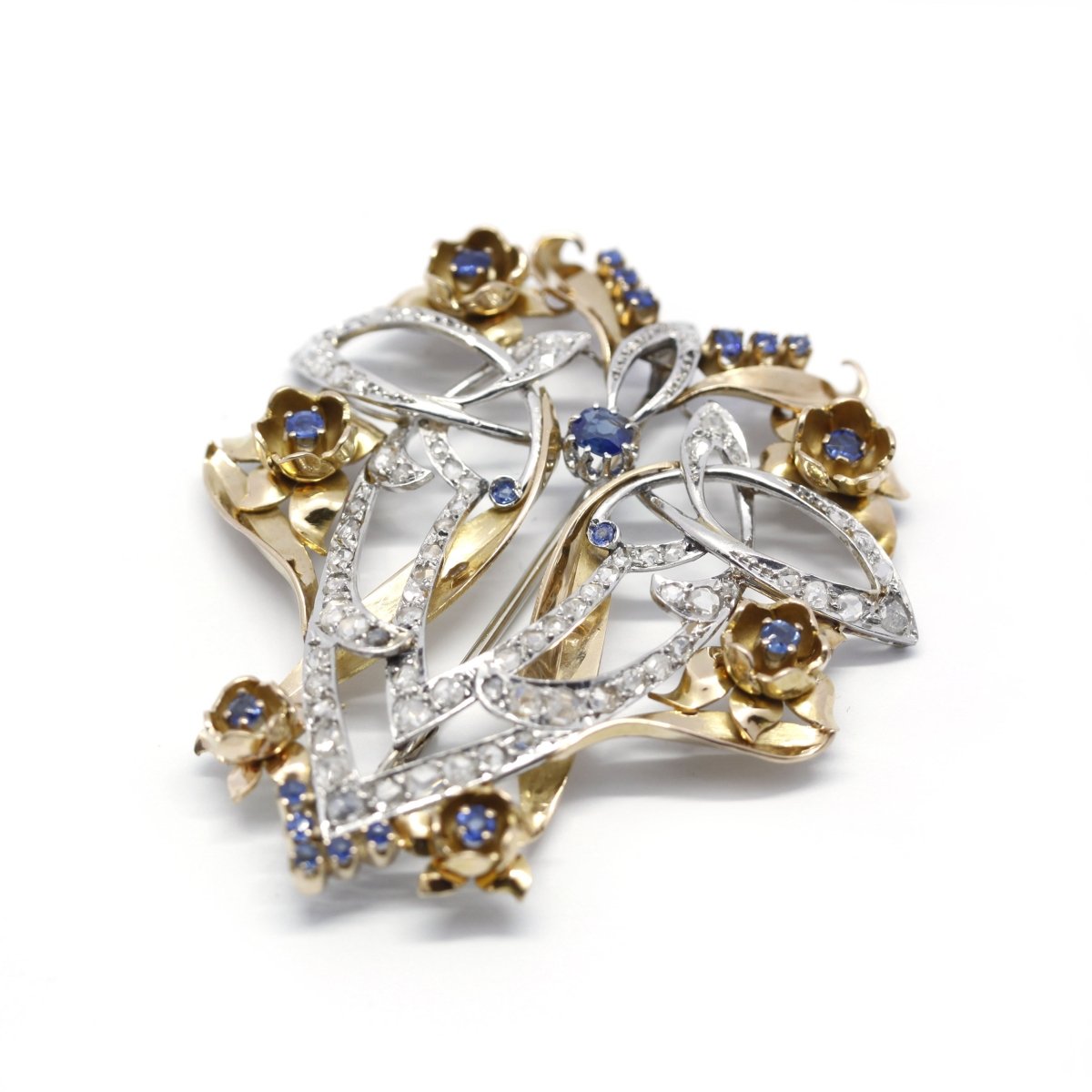 Broche - Or, Saphirs et Diamants - Castafiore