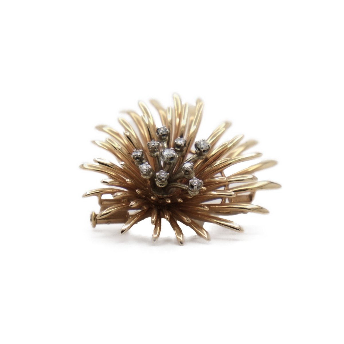 Broche Panache en or jaune et platine - Castafiore