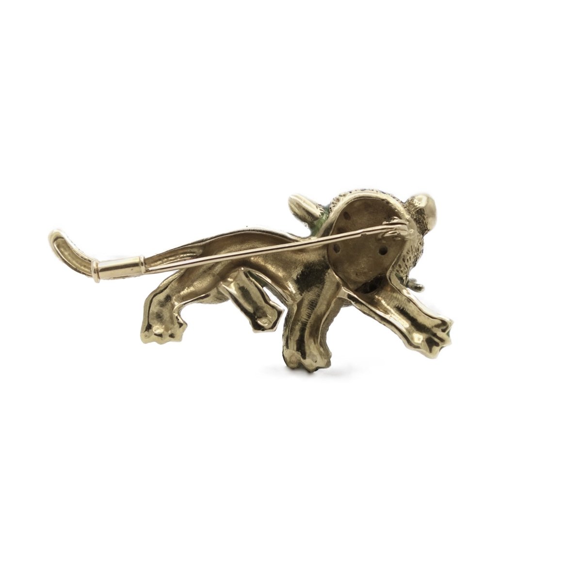 Broche "Panthère" en or jaune, rubis et diamants - Castafiore