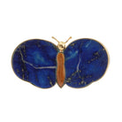 Broche Papillon Lapis - Lazuli Jaspe Or Jaune 18 Carats - Castafiore