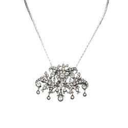 Broche Pendentif en or blanc, or rose, argent et diamants - Castafiore