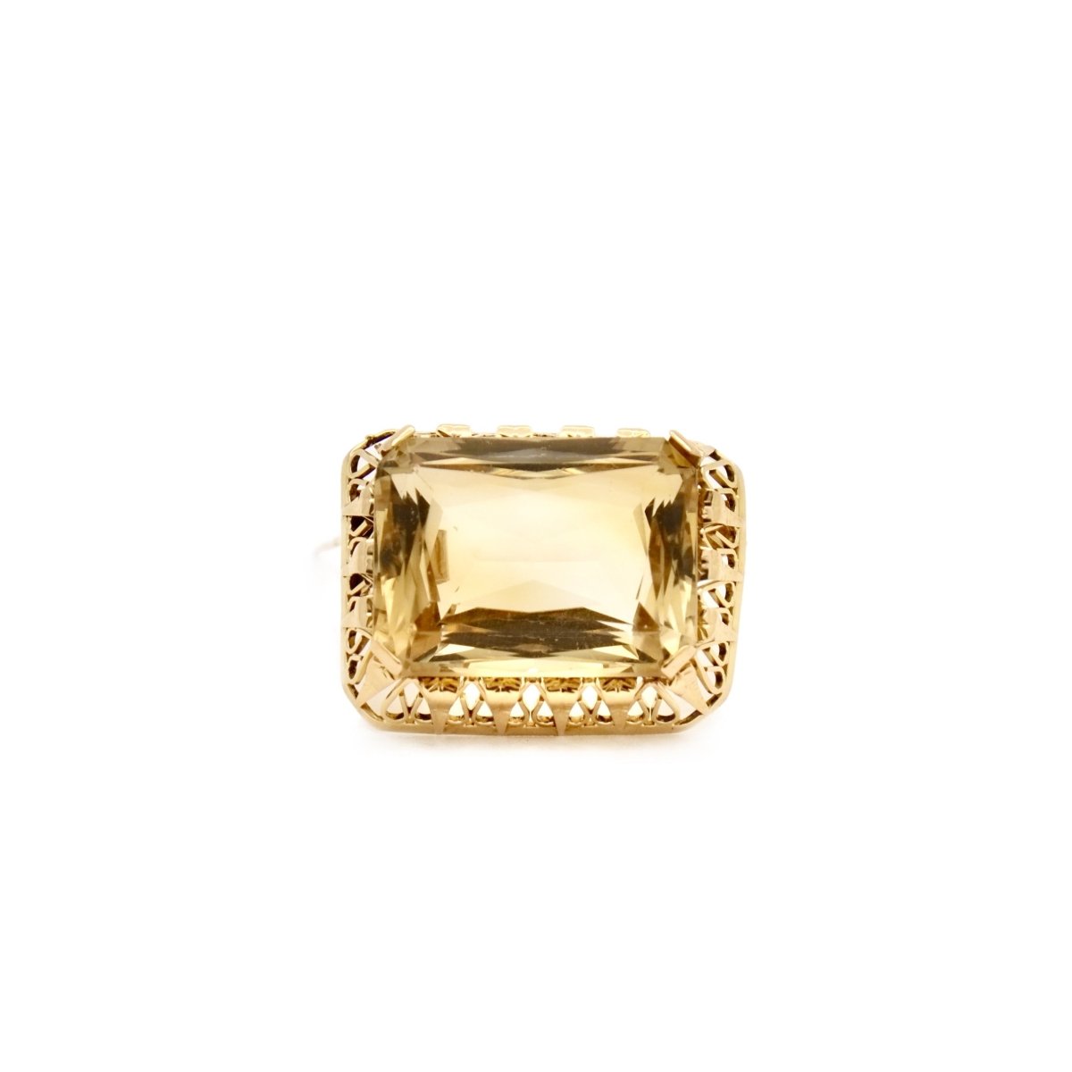 Broche pendentif en or jaune et citrine - Castafiore