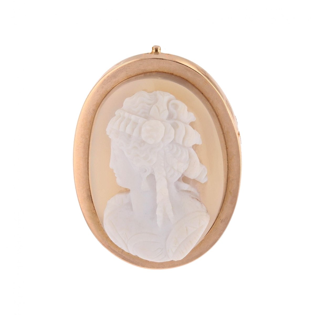 Broche Pendentif en or rose, camée et agate - Castafiore