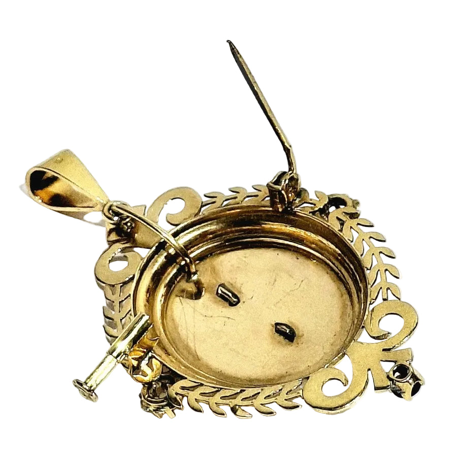 Broche pendentif en or rose, Napoléon III - Castafiore