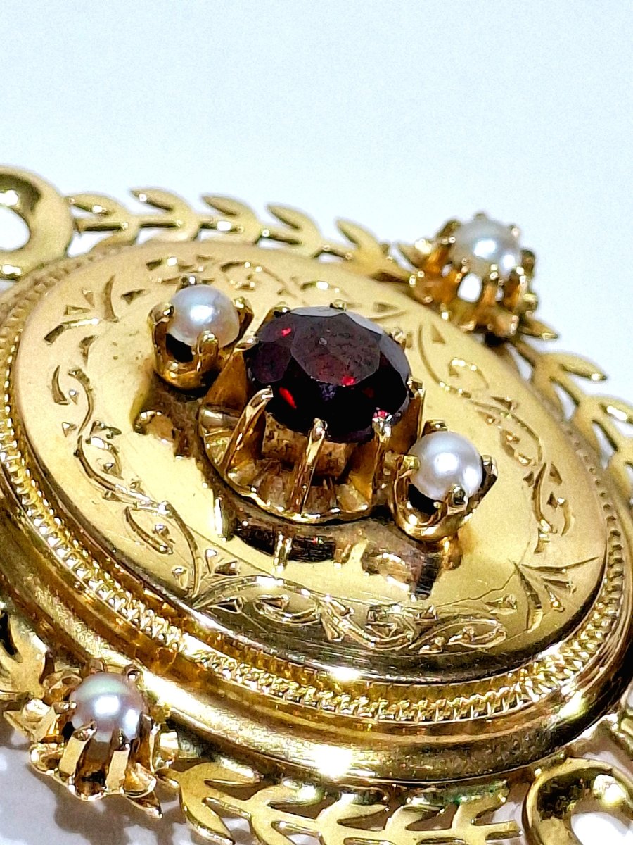 Broche pendentif en or rose, Napoléon III - Castafiore