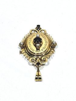 Broche pendentif en or rose, Napoléon III - Castafiore