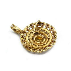 Broche Pendentif - Or, Email, Perles & Rubis - Castafiore