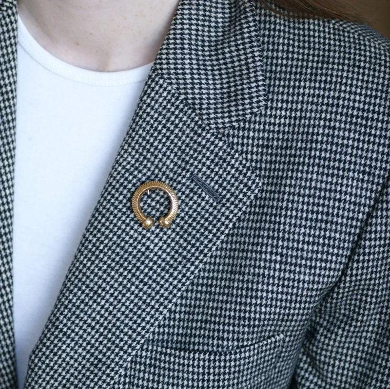 Broche Rétro Mellerio Dits Meller Or Jaune - Castafiore