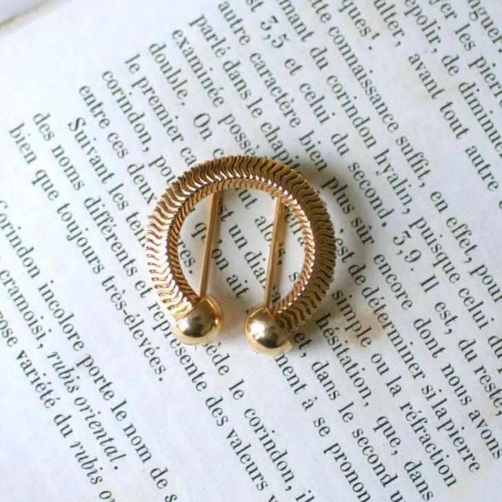 Broche Rétro Mellerio Dits Meller Or Jaune - Castafiore