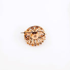 Broche ronde fleur de diamants en or rose - Castafiore