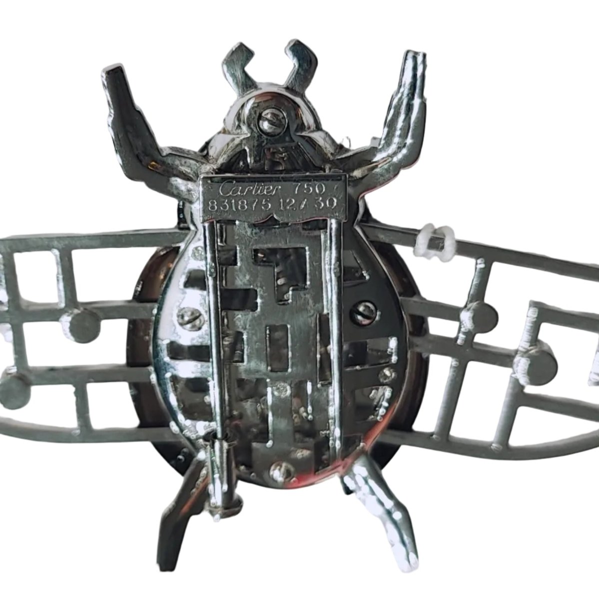 Broche Scarabée en Or blanc - Castafiore