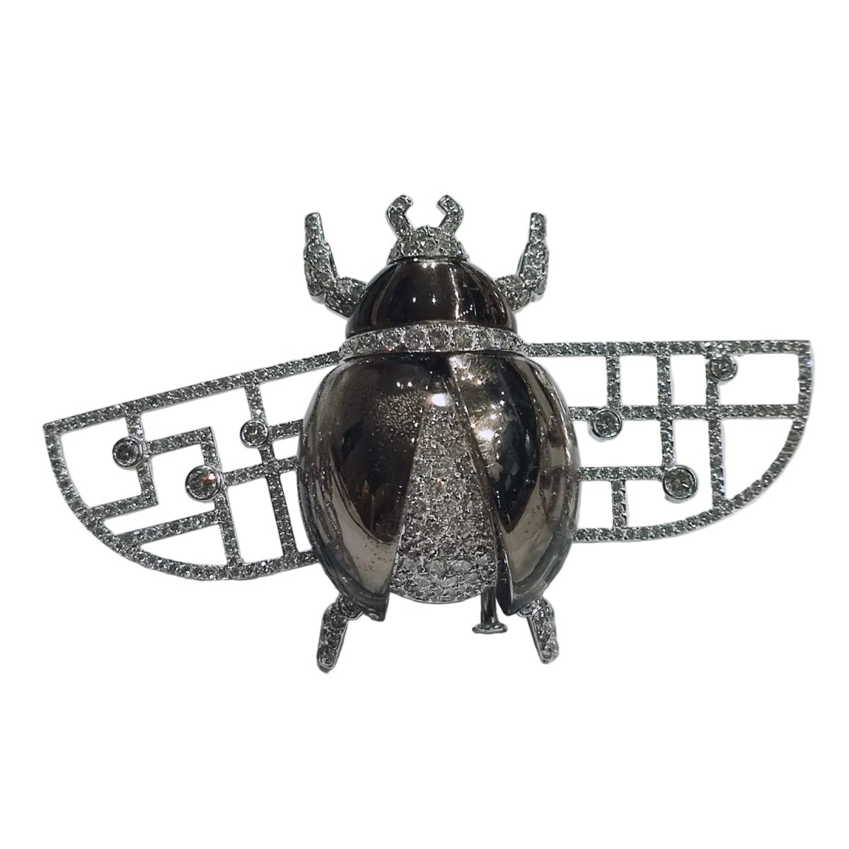 Broche Scarabée en Or blanc - Castafiore