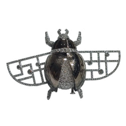 Broche Scarabée en Or blanc - Castafiore