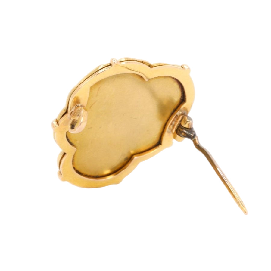 Broche VAUDET Art nouveau en or jaune et diamants - Castafiore