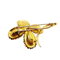 Broche Vintage Or jaune Rubis - Castafiore