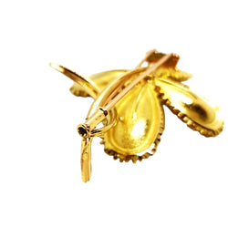 Broche Vintage Or jaune Rubis - Castafiore