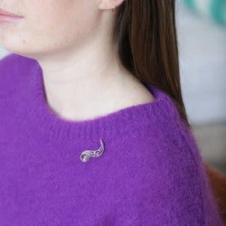 Broche volute diamants et rubis - Castafiore