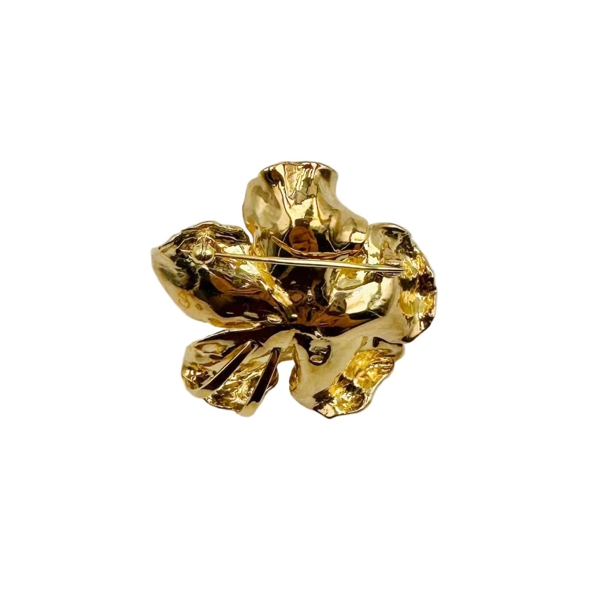 Broche/Pendentif Fleur H. SENA en or jaune et diamant - Castafiore