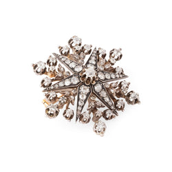 Broches Étoile & Fleur en or jaune, argent et diamants - Castafiore