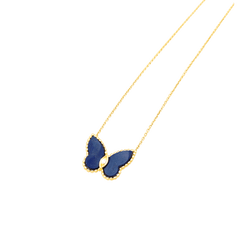 Collier Van Cleef & Arpels, "Papillon", or jaune et lapis-lazuli.