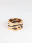 BULGARI - Bague B.zero1 Design Legend Z. HADID Genderless, or rose et céramique - Castafiore