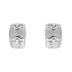 Bulgari Boucles d'oreilles Parentesi Or blanc Diamant - Castafiore