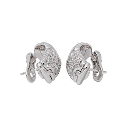 Bulgari Boucles d'oreilles Parentesi Or blanc Diamant - Castafiore