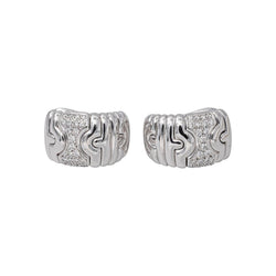 Bulgari Boucles d'oreilles Parentesi Or blanc Diamant - Castafiore