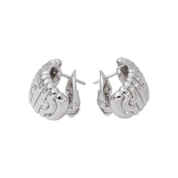 Bulgari Boucles d'oreilles Parentesi Or blanc Diamant - Castafiore