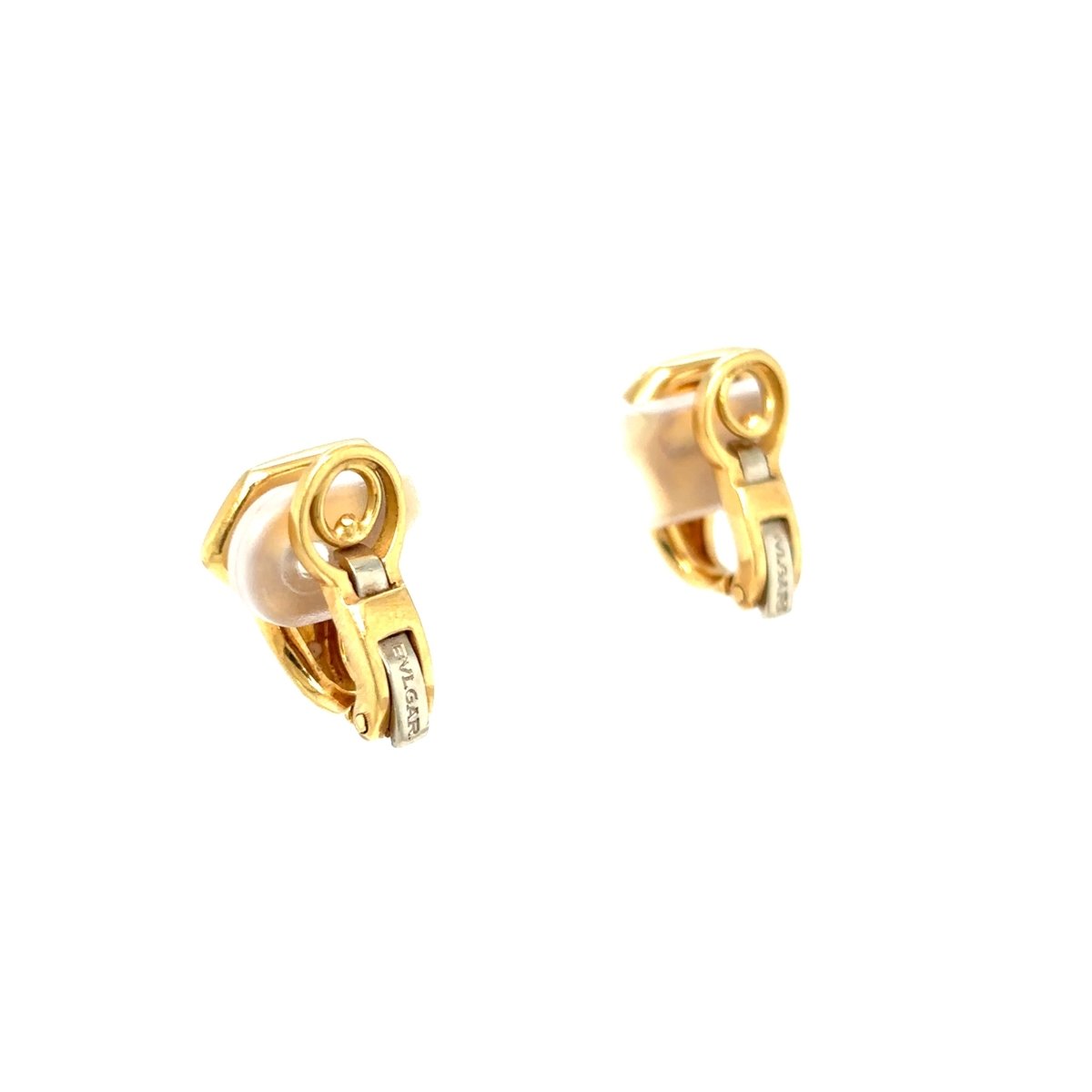 Bulgari Citrine 18 Karat Yellow Gold Hexagonal Clip on Earrings - Castafiore