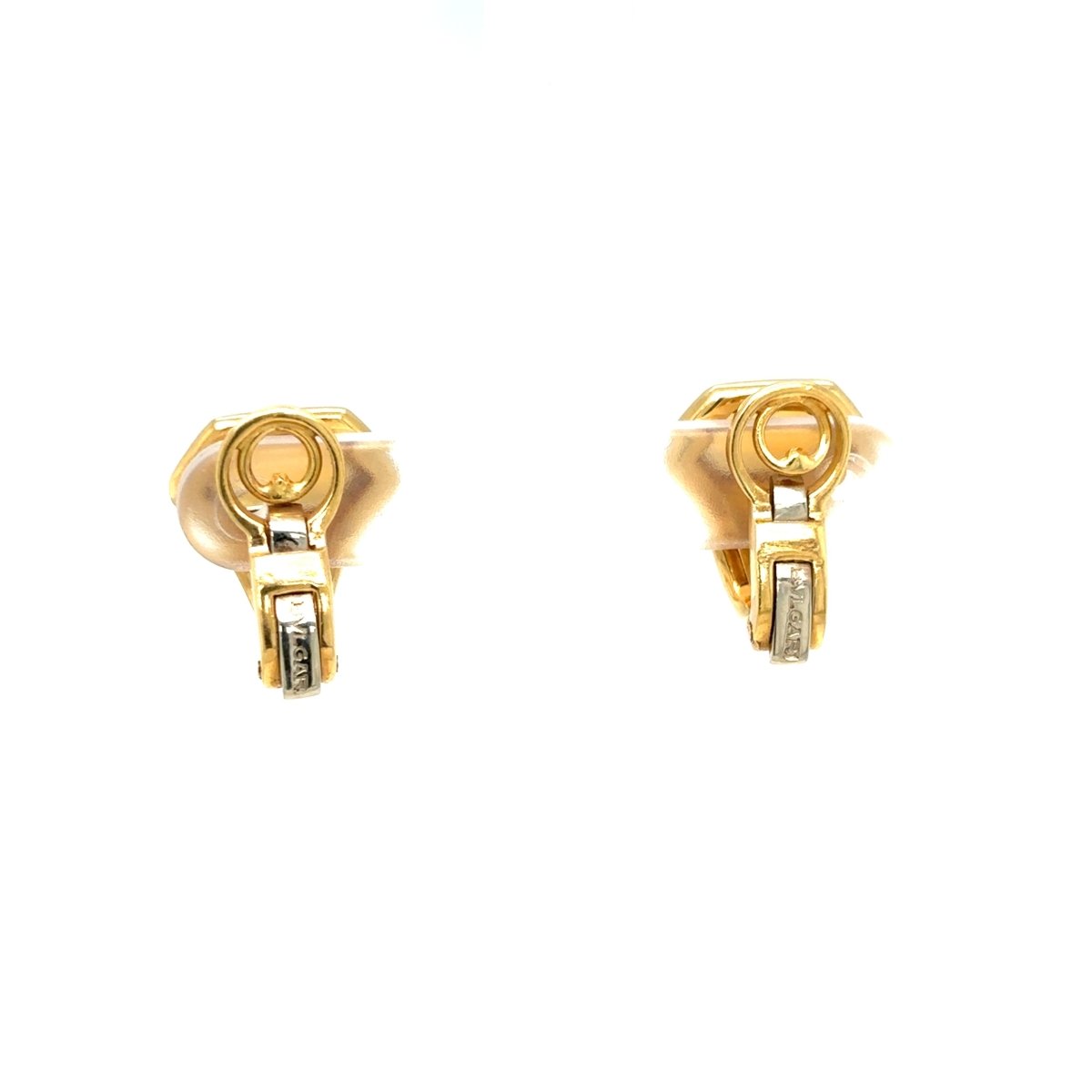 Bulgari Citrine 18 Karat Yellow Gold Hexagonal Clip on Earrings - Castafiore