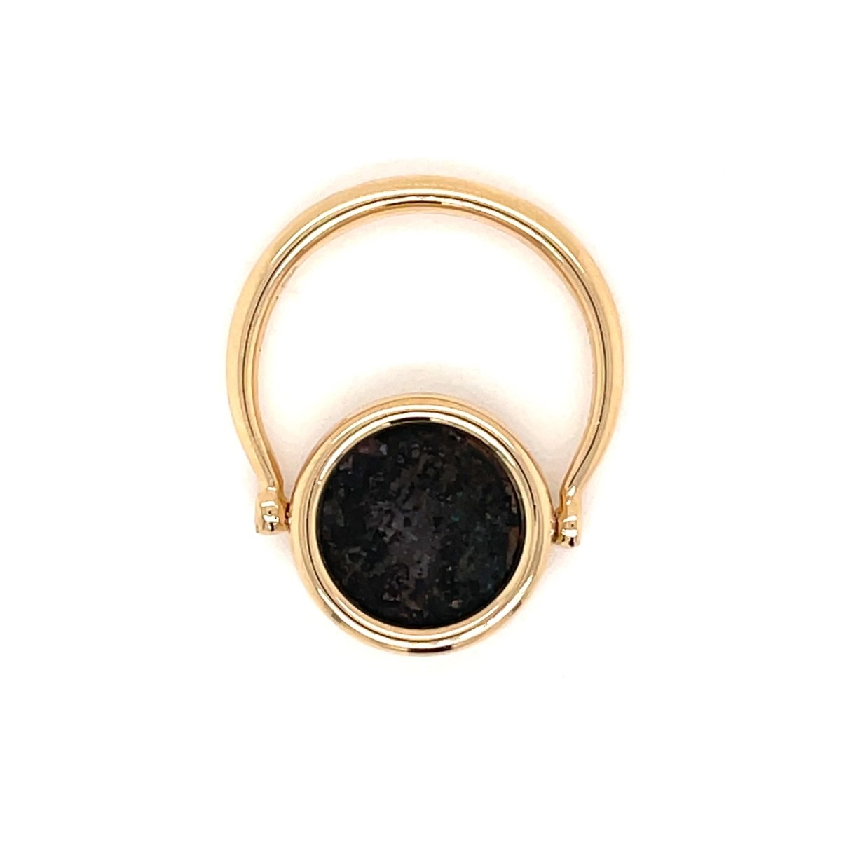 Bulgari Monete Ancient Coin Gold Flip Ring - Castafiore