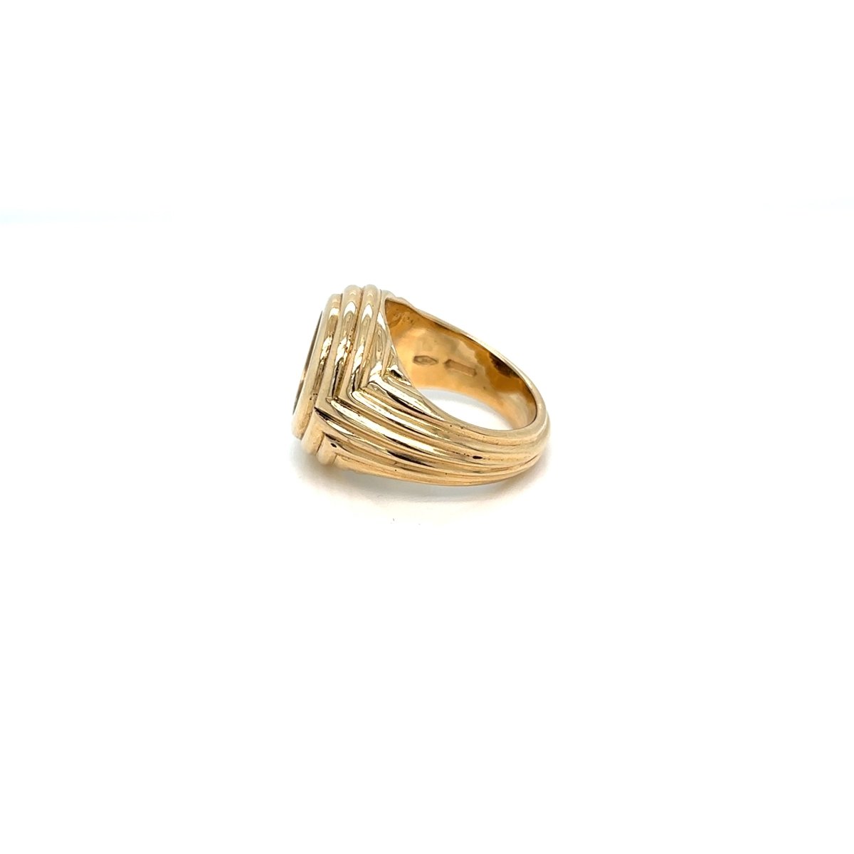 Bulgari Monete Ancient Silver M. Porcius Cato, Quinario, Roma, 89 a.C. Gold Ring - Castafiore