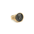 Bulgari Monete Roman Imperatorial Silver Coin Gold Ring - Castafiore