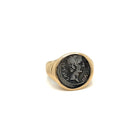 Bulgari Monete Roman Imperatorial Silver Coin Gold Ring - Castafiore