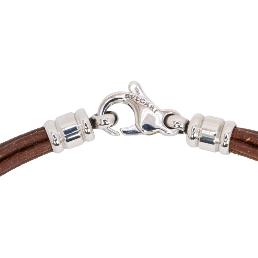 BVLGARI Collier Tondo Sun or acier Grand Modèle - Castafiore