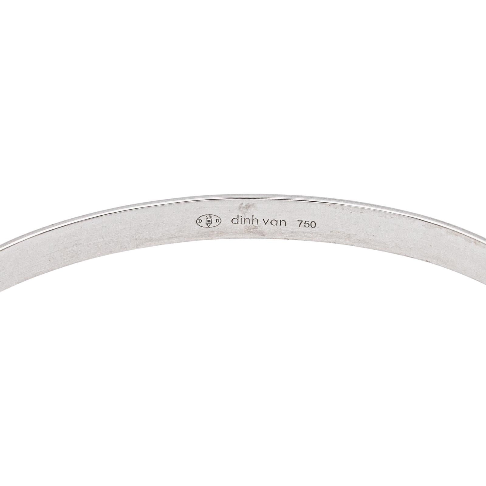 Dinh Van Bracelet Jonc Serrure Or blanc Diamant
