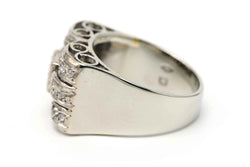 Bague Tank en or blanc et diamants