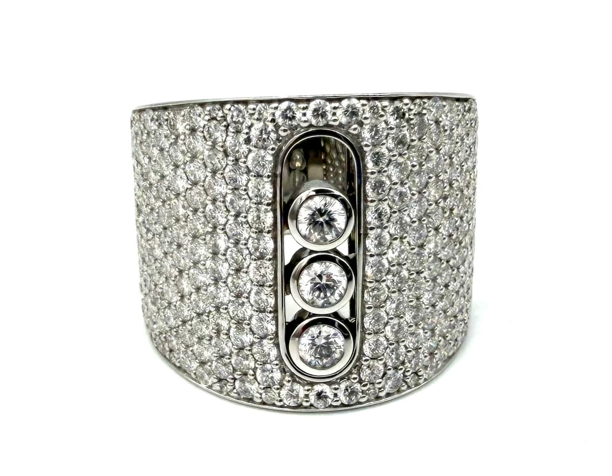 Bague MESSIKA "Move Joaillerie Pavée" en or blanc et diamants