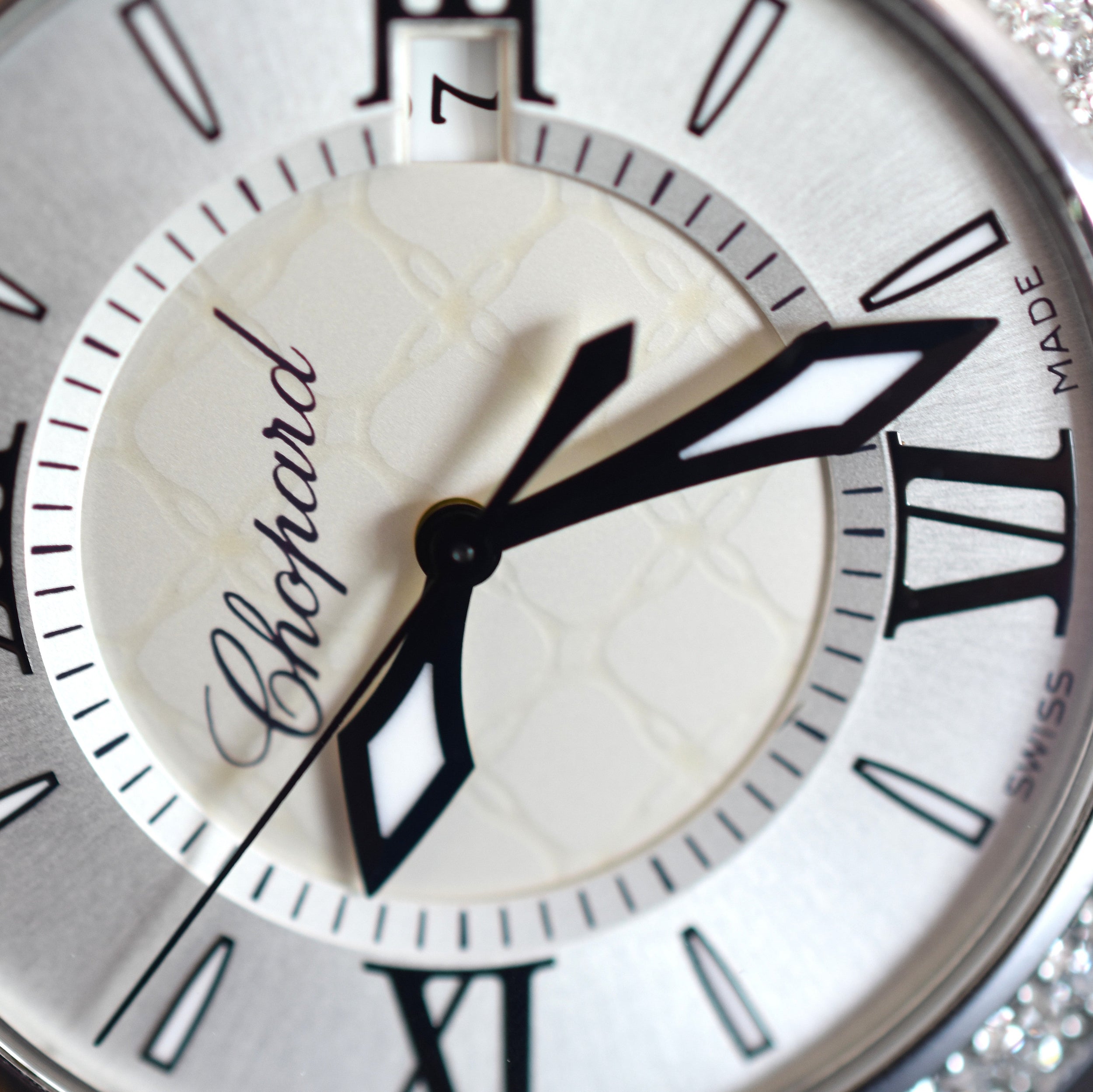 Montre CHOPARD "Impériale" en acier, améthyste et diamants
